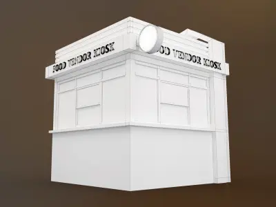 FOOD VENDOR KIOSK TD 3D model