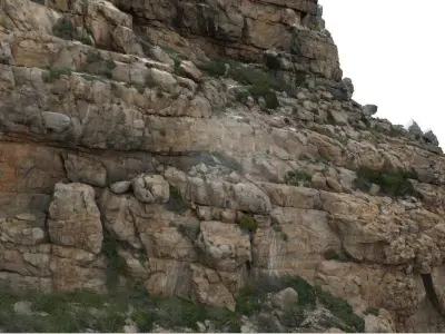 Mountain cliff corner 3D model