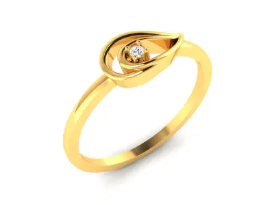 Diamond Ring For Women 3d Print Model 3D print model 66