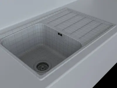 VATTUDALEN sink Ikea 69x47cm 3D model