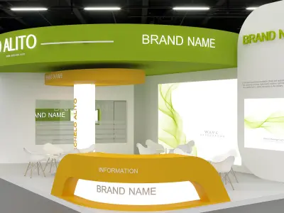 exhibition booth stand 3d model tradeshow 3D model