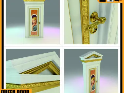 Queen Door 3D model