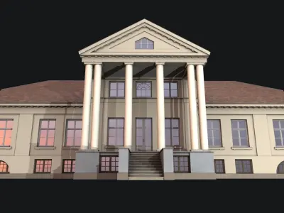 old manor Low-poly 3D model