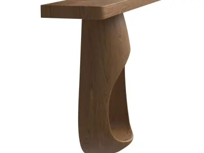 Solid Wood Console Table 3D model