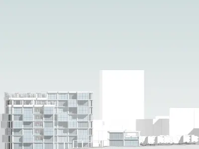 Apartment Building Revit Project 3D model