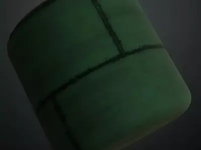 Green Metal Copper Roof PBR Seamless Texture