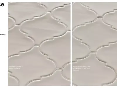 Arabesque Lantern Tile in Straight Set Texture