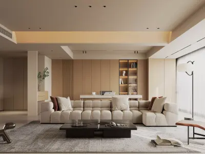    villa interior scenes 3D model shop