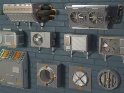 Air Conditioner Collection 1 3D model