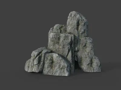 Cliff Rock 2-2 Low-poly 3D model