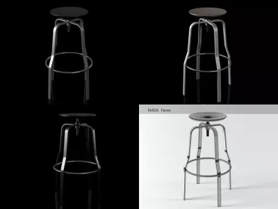 Giro set of different bar stools 3D model