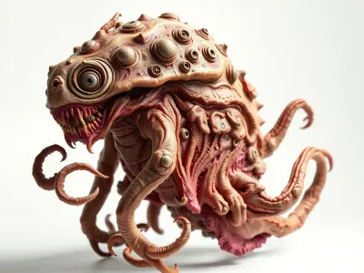 Alien Creature Model Pack for D Rendering and Game Design Low-poly 3D model