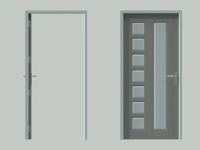 Door sets 6 3D model