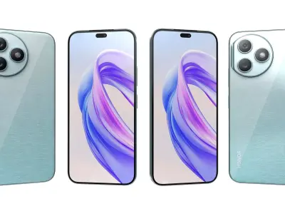 Honor X50i Plus Light Blue High Poly 3D model