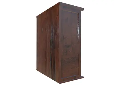 Floor Shelf Low-poly 3D model