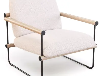 West-Elm Ross - ArmChair 3D model