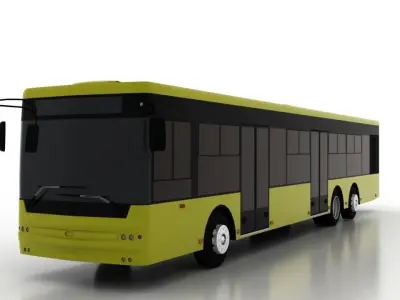 Bus Bogdan A80190 Low Low-poly 3D model
