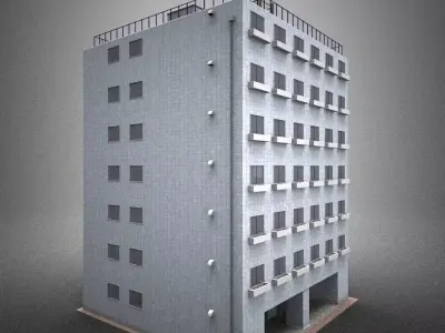 Japan building 10 model in Lightwave 3D 3D model