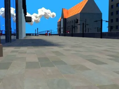 full textured city model 3D model