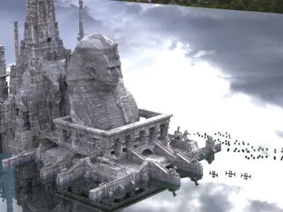 Pharaoh Temple of the Gods Kit bash  3D model