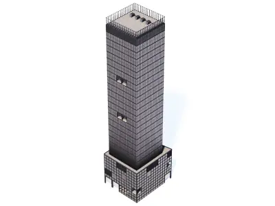 55 Hudson Yards Building Low-poly 3D model