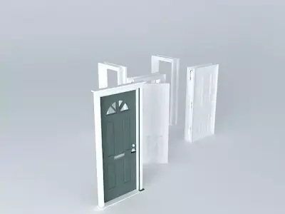 traditional English doors 3D model