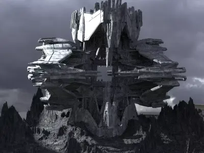Space Station Mining Base 3 3D model