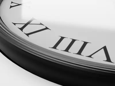 Simple Realistic Wall Clock 3 Low-poly 3D model