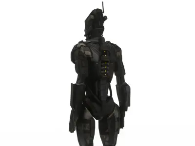 Atlas Combat Mech Sci-Fi Robot 3D Model Rigged Low-poly 3D model