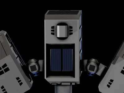 Endurence Interstellar Spaceship Low-poly 3D model