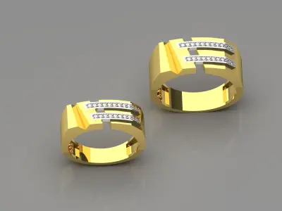 couple ring cr0017 3D print model purchase