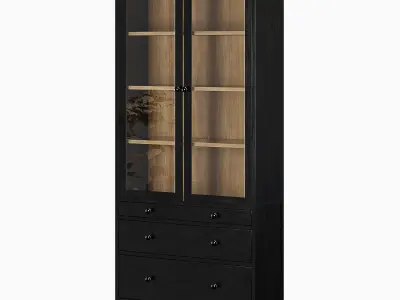 HEMNES Glass-door cabinet 3D model