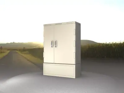 Cable Distribution Cabinet 6 Low-poly 3D model