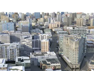 City 80 Low-poly 3D model