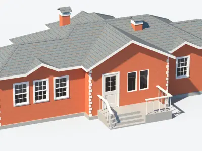Residential House 3 Low-poly 3D model