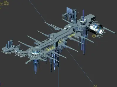 Spaceship - port of call 3D model