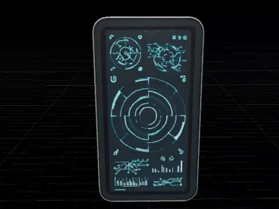 Futuristic Smart Home Control Panel Tech Wall Prop 3D Model Low-poly 3D model