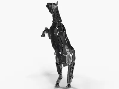 Robot horse rears up 3D model