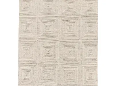  ISHARA HAND-KNOTTED WOOL RUG 3D model