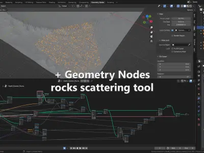Large Moon Crater Lunar landscape 3D model