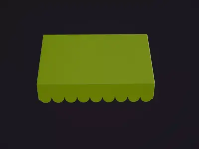 Green Shop Awning 3D model