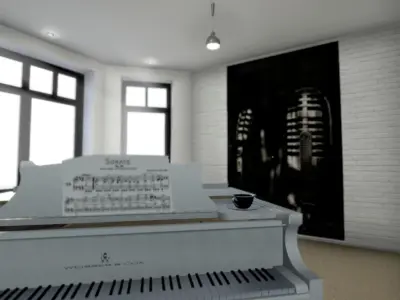 Cottage house for sims Low-poly 3D model