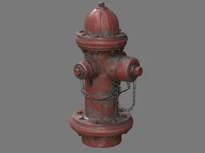 Fire Hydrant  Low-poly 3D model