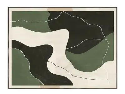 Modern Green Painting abav450 abav451 3D model