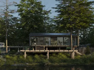house waterside 3D model