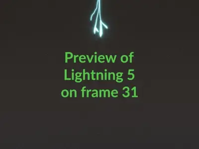 Animated Lightning v5 Low-poly 3D model