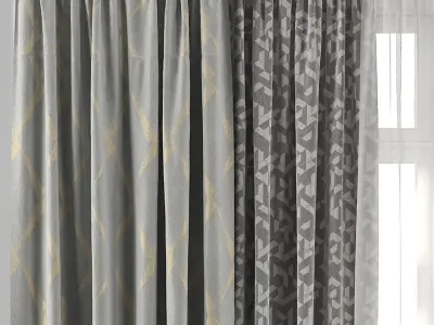 Curtain Set 38 3D model