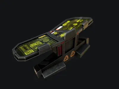 Sci-Fi Console Computer Base 1 Low-poly 3D model