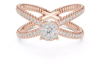 Round Diamond  Ring 3D print model get