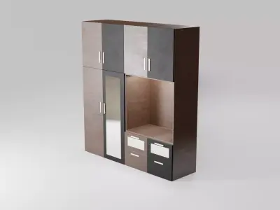 Modern closet wardrobe id11 Low-poly 3D model